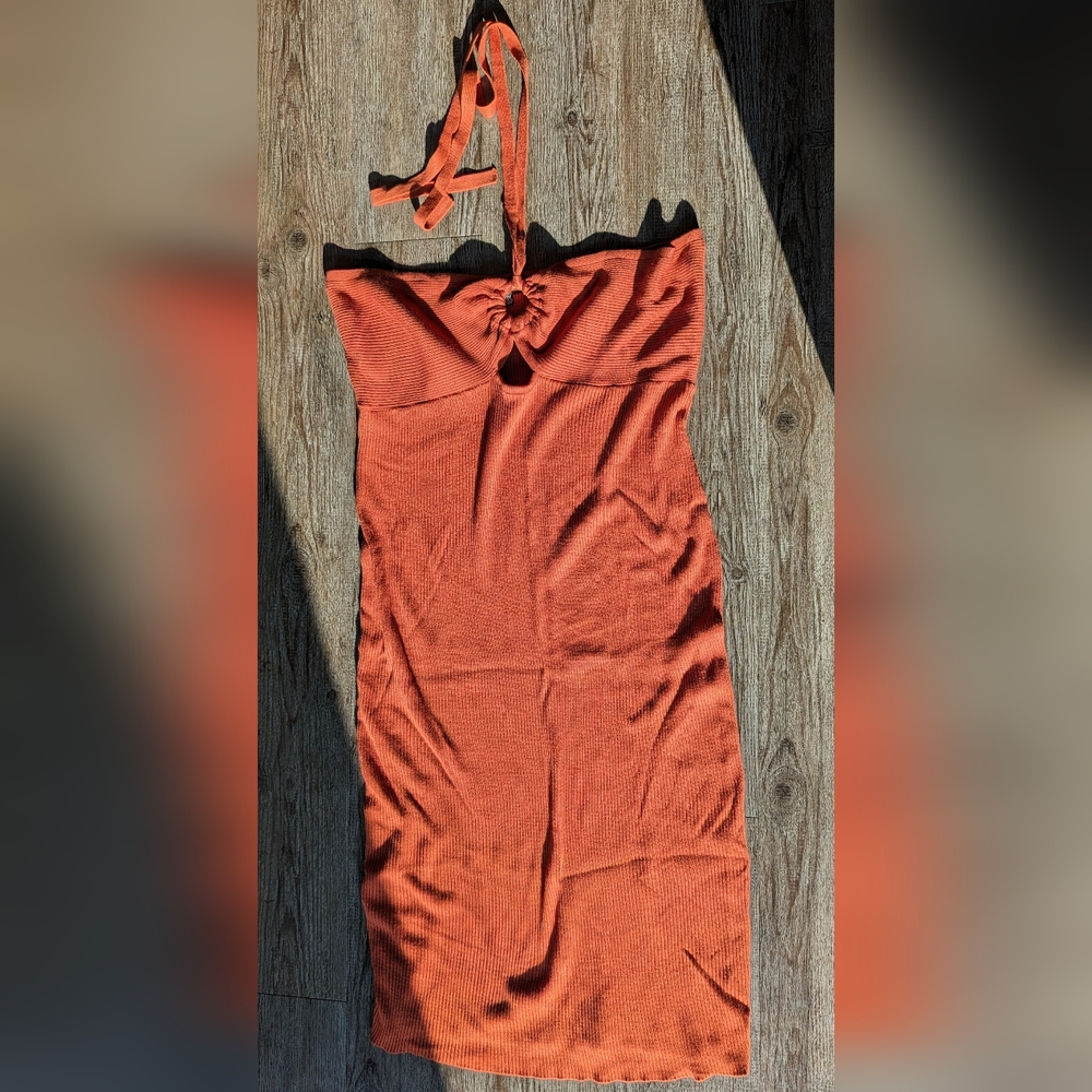 Plus Size ,tie around neck, Dress